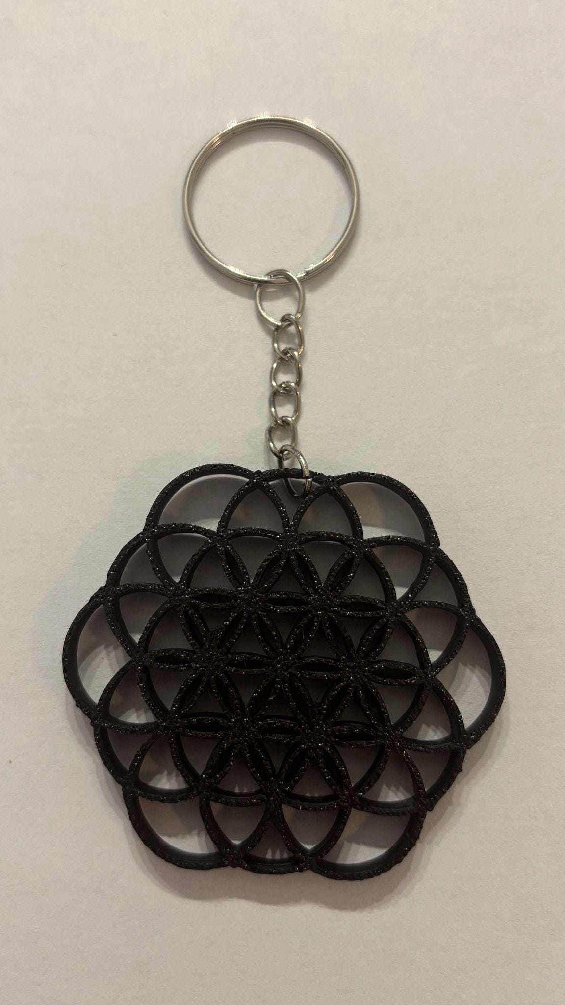 Llavero ColdPlay | Diseño Geométrico Inspirado en Música | Regalo Original para Fans | Llavero Negro Minimalista Hecho a Mano