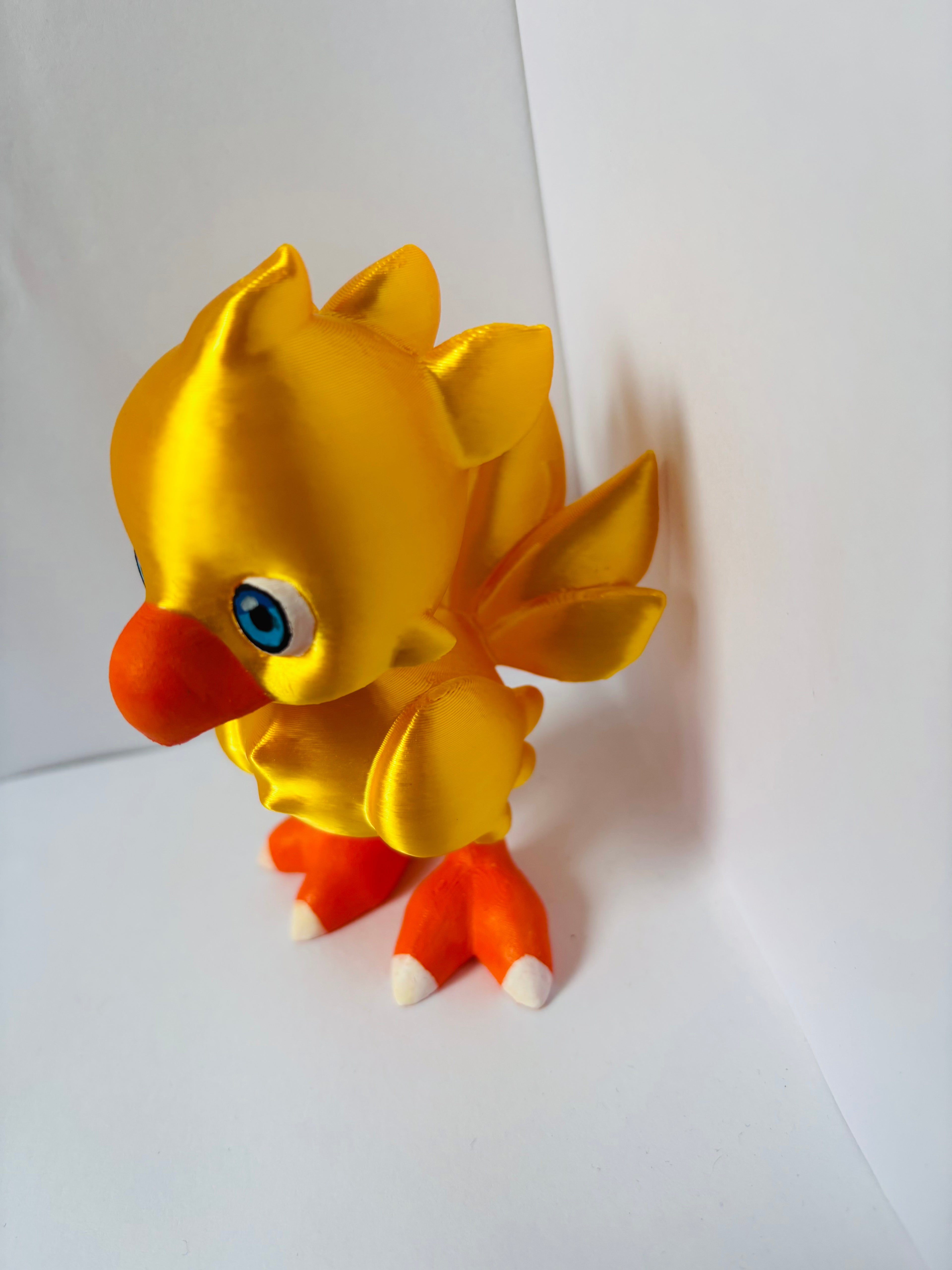 Chocobo - Final Fantasy - Dorado 3D - JeanPrintsCo