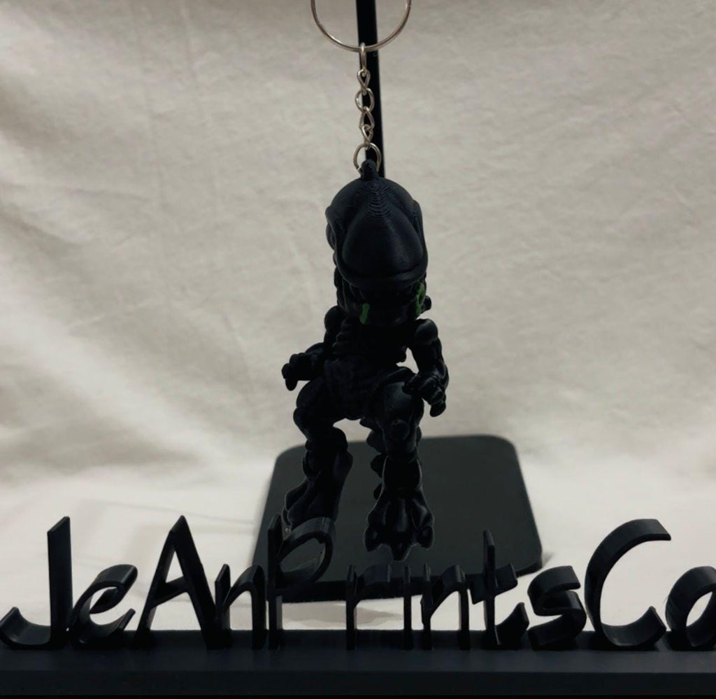 Llavero Alien 3D | Mini Figura Xenomorfo Impresa en 3D | Regalo Geek Original | Accesorio de Mochila o Llaves | Hecho a Mano