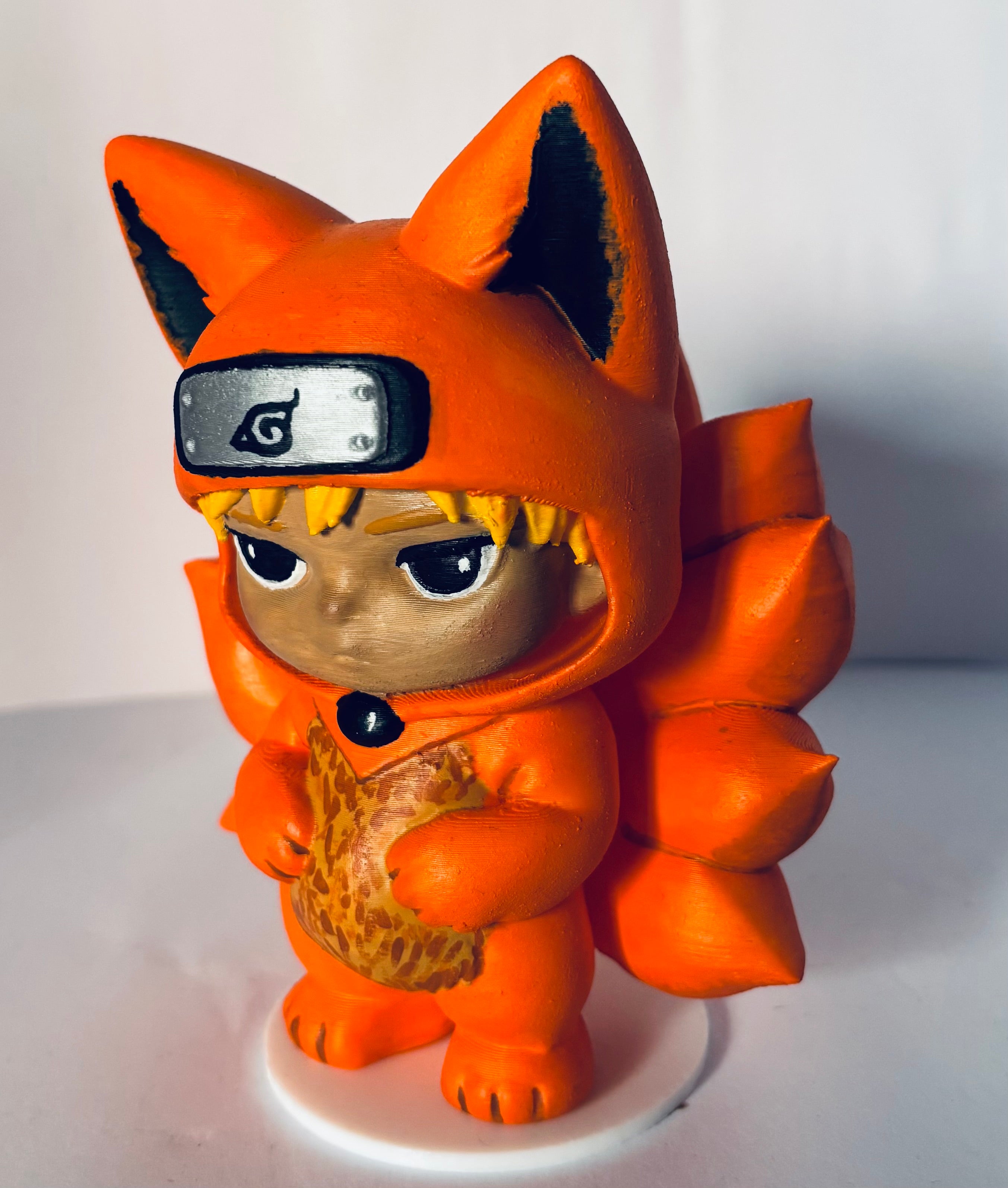 Figura Naruto Zorro Kyubi Chibi 3D – Edición Artesanal Pintada a Mano