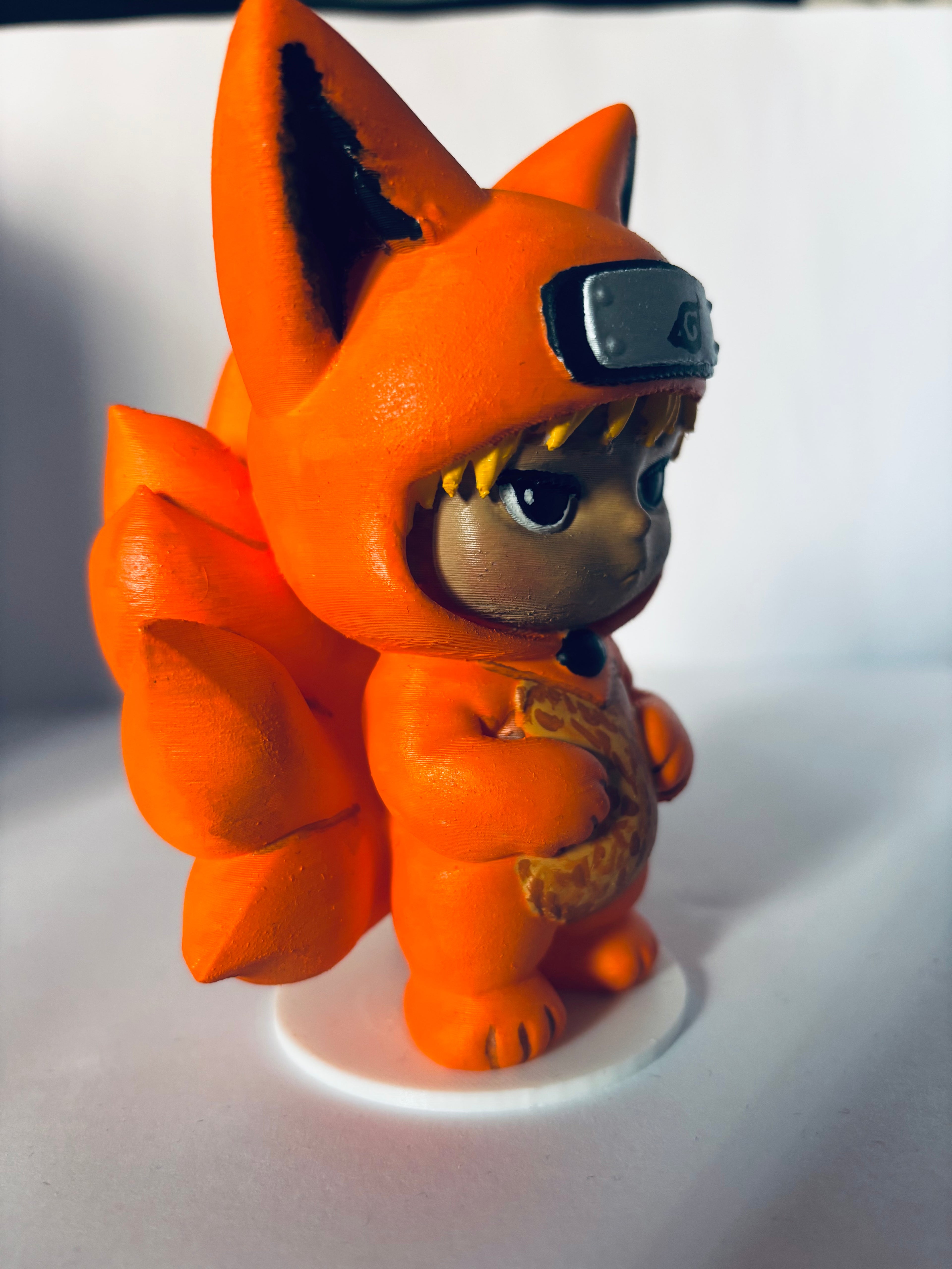 Figura Naruto Zorro Kyubi Chibi 3D – Edición Artesanal Pintada a Mano