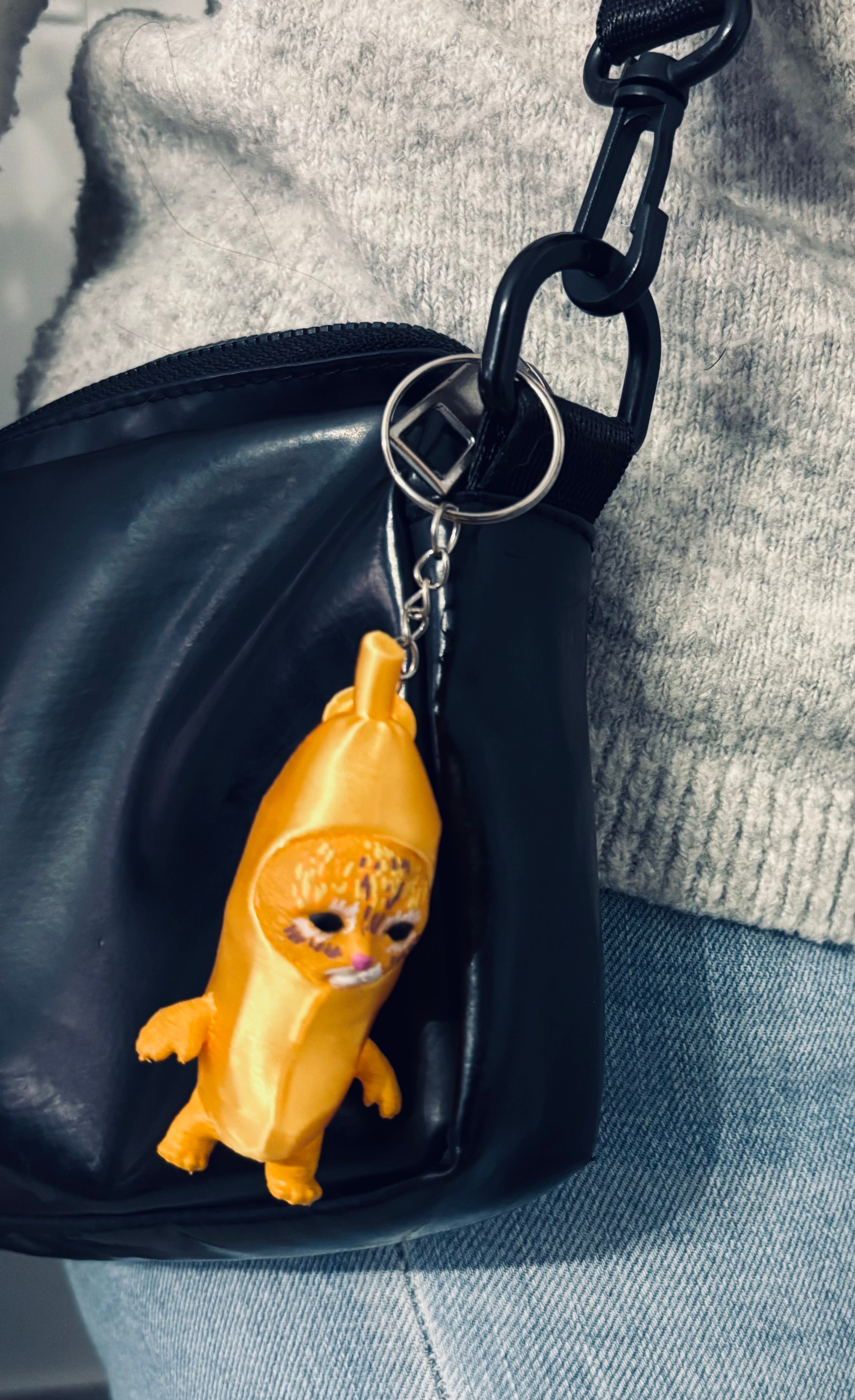 Llavero Meme Gatito-Plátano Personalizado - JeanPrintsCo