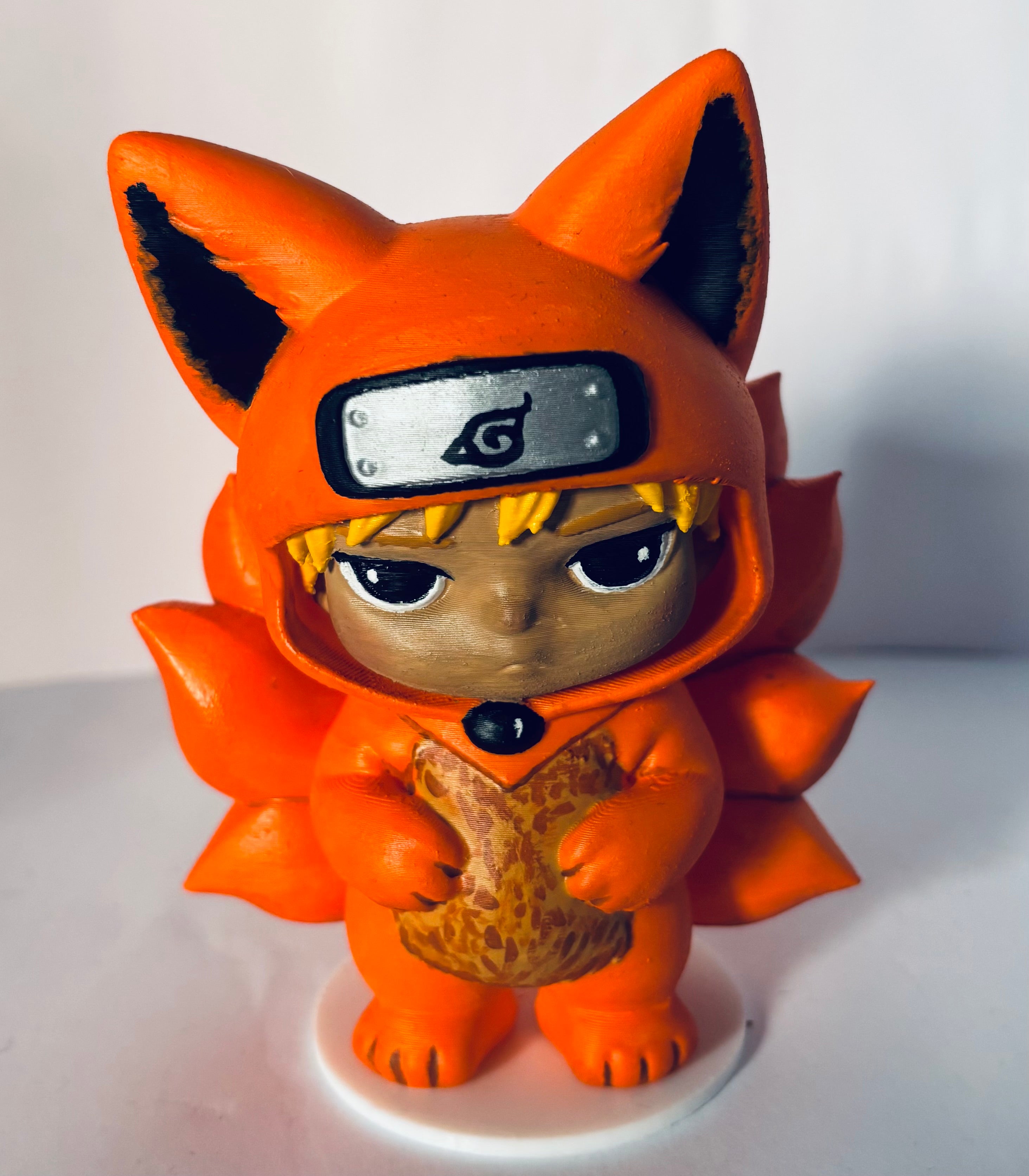 Figura Naruto Zorro Kyubi Chibi 3D – Edición Artesanal Pintada a Mano