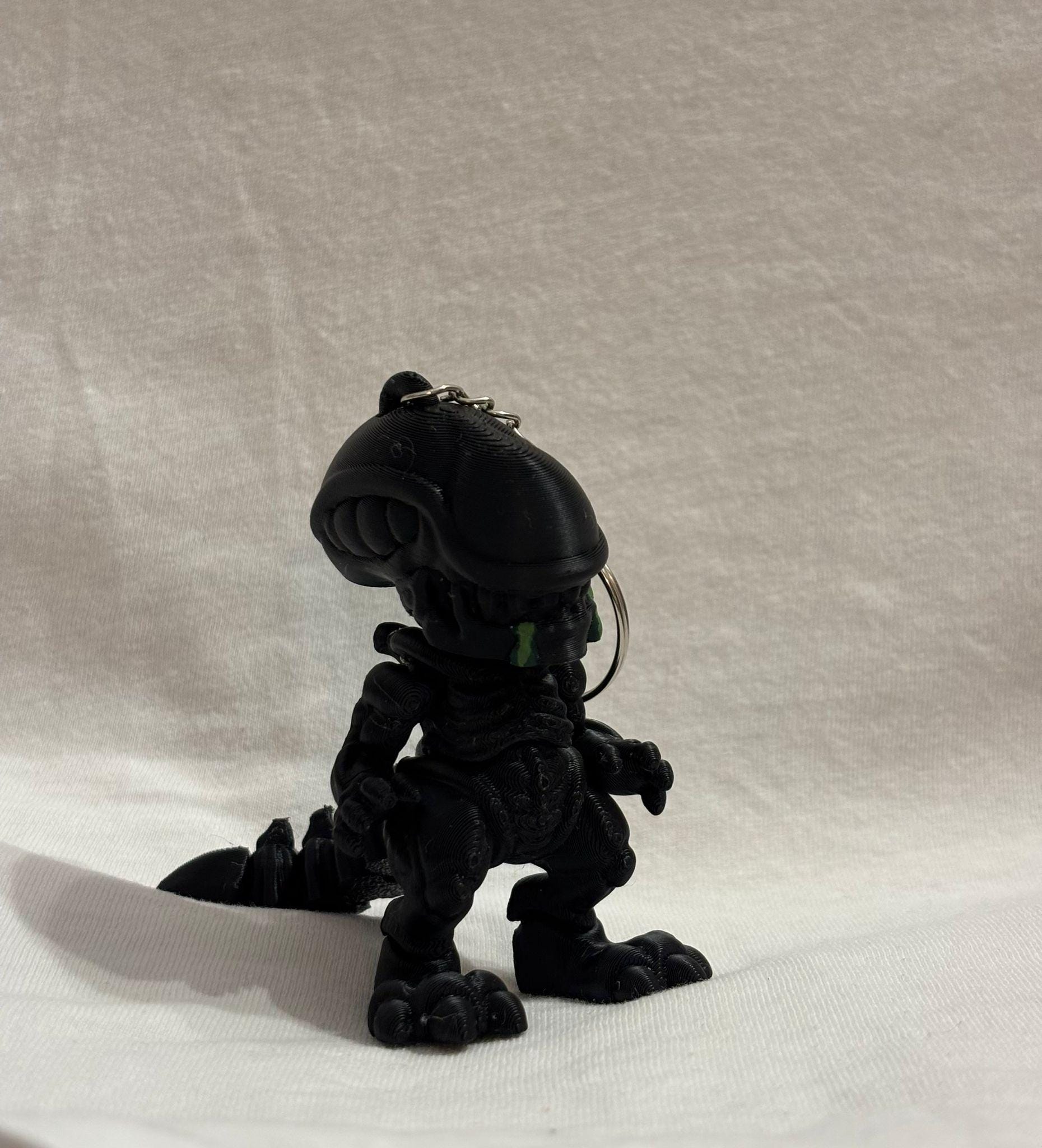 Llavero Alien 3D | Mini Figura Xenomorfo Impresa en 3D | Regalo Geek Original | Accesorio de Mochila o Llaves | Hecho a Mano