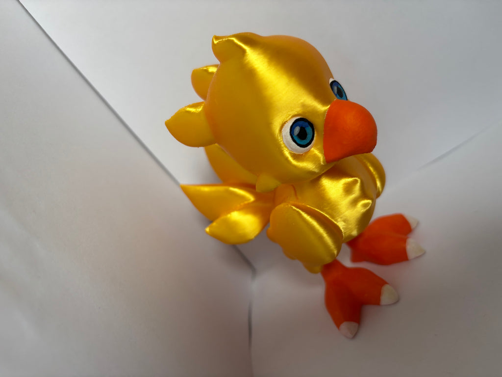 Chocobo - Final Fantasy - Dorado 3D - JeanPrintsCo