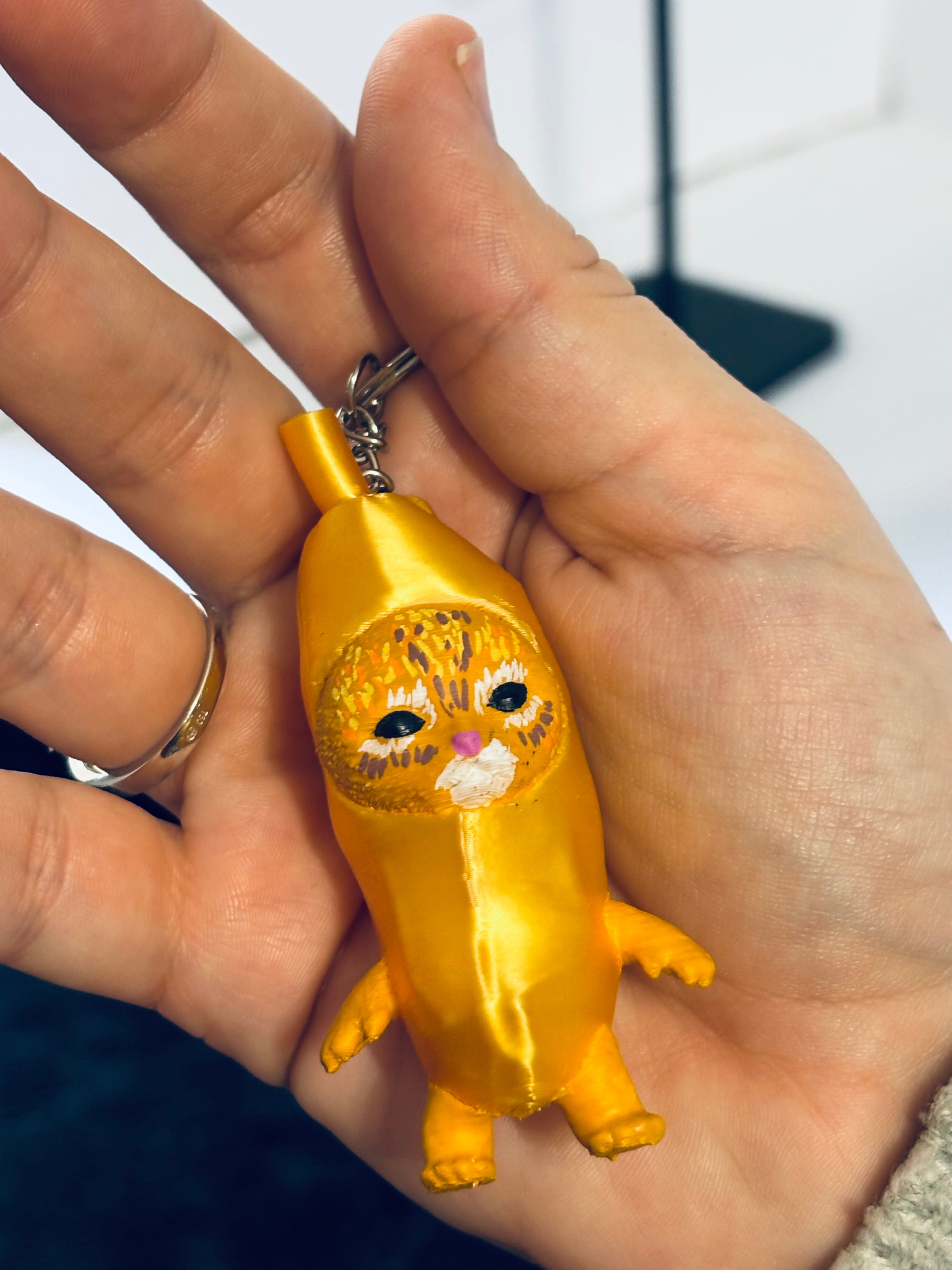 Llavero Meme Gatito-Plátano Personalizado - JeanPrintsCo