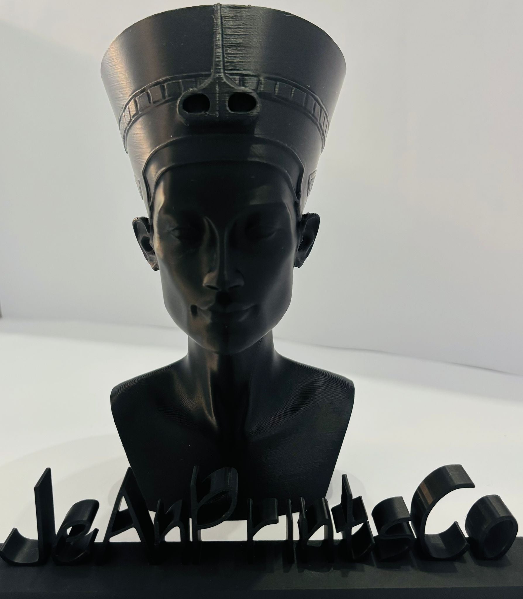Busto de Nefertiti en 3D | 17.5cm | Escultura Egipcia Moderna | Decoración Minimalista