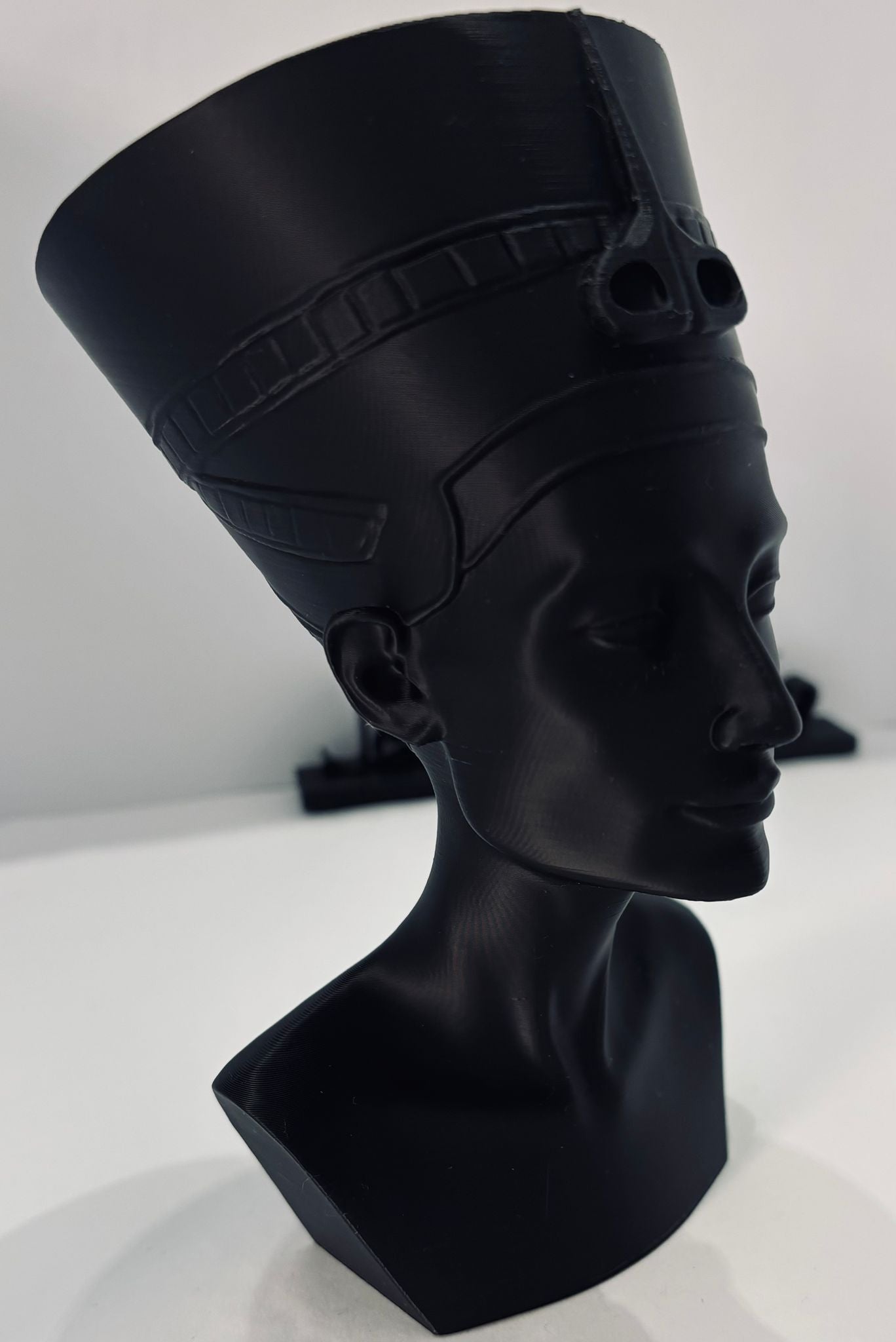 Busto de Nefertiti en 3D | 17.5cm | Escultura Egipcia Moderna | Decoración Minimalista