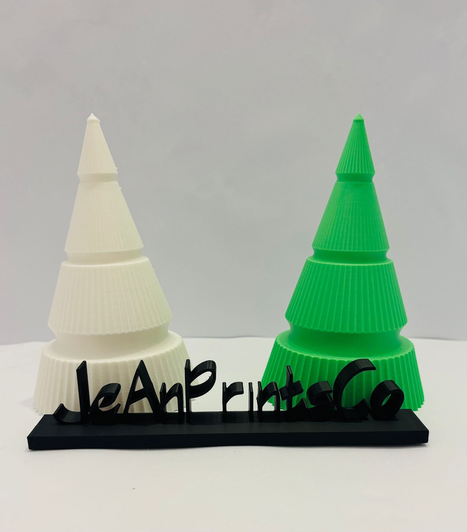Árboles de Navidad Minimalistas 3D | Decoración Moderna Impresa en PLA | Adorno Navideño Sostenible | JeanPrintsCo