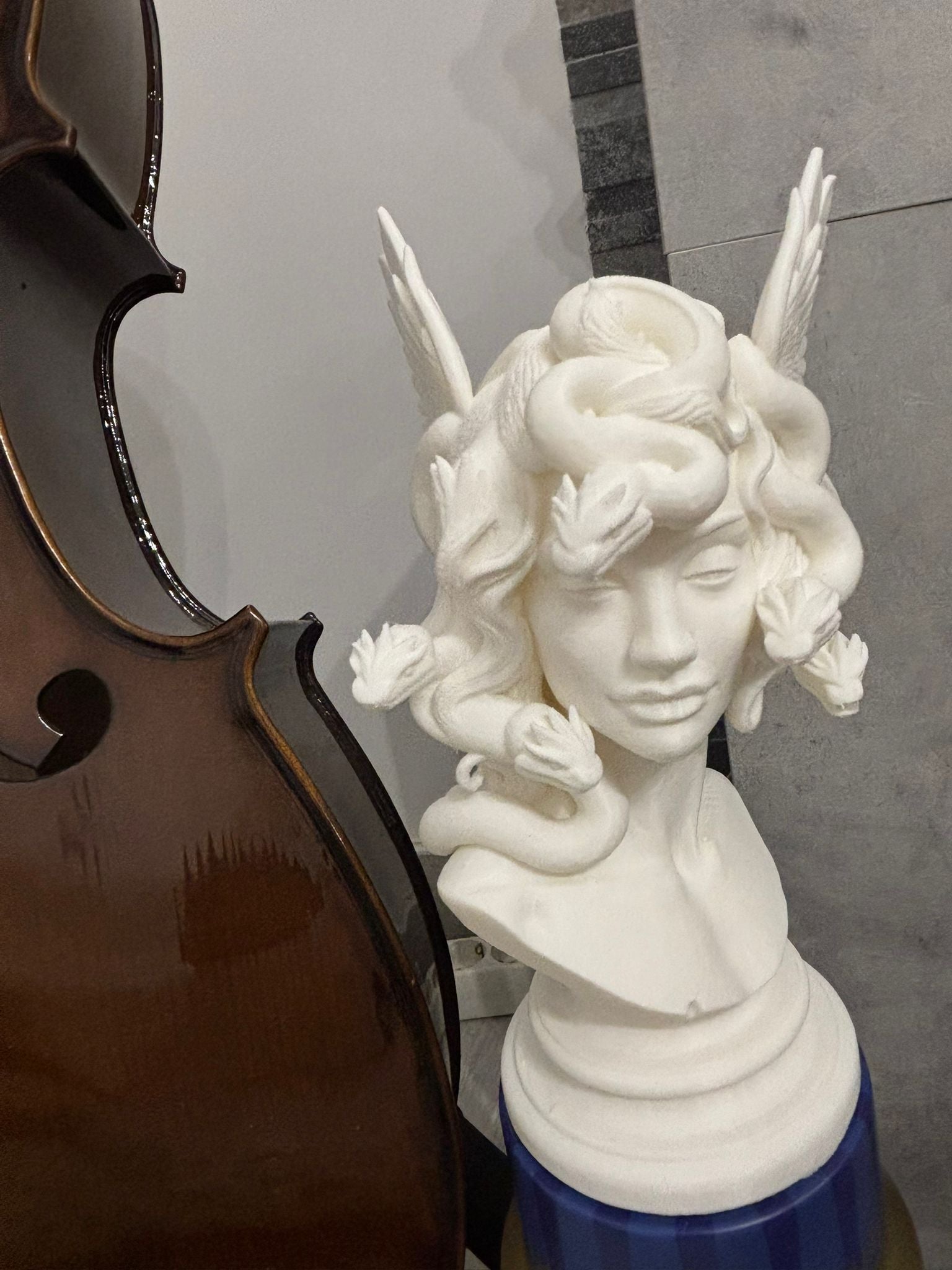 Busto Medusa 3D Decorativo - 15cm