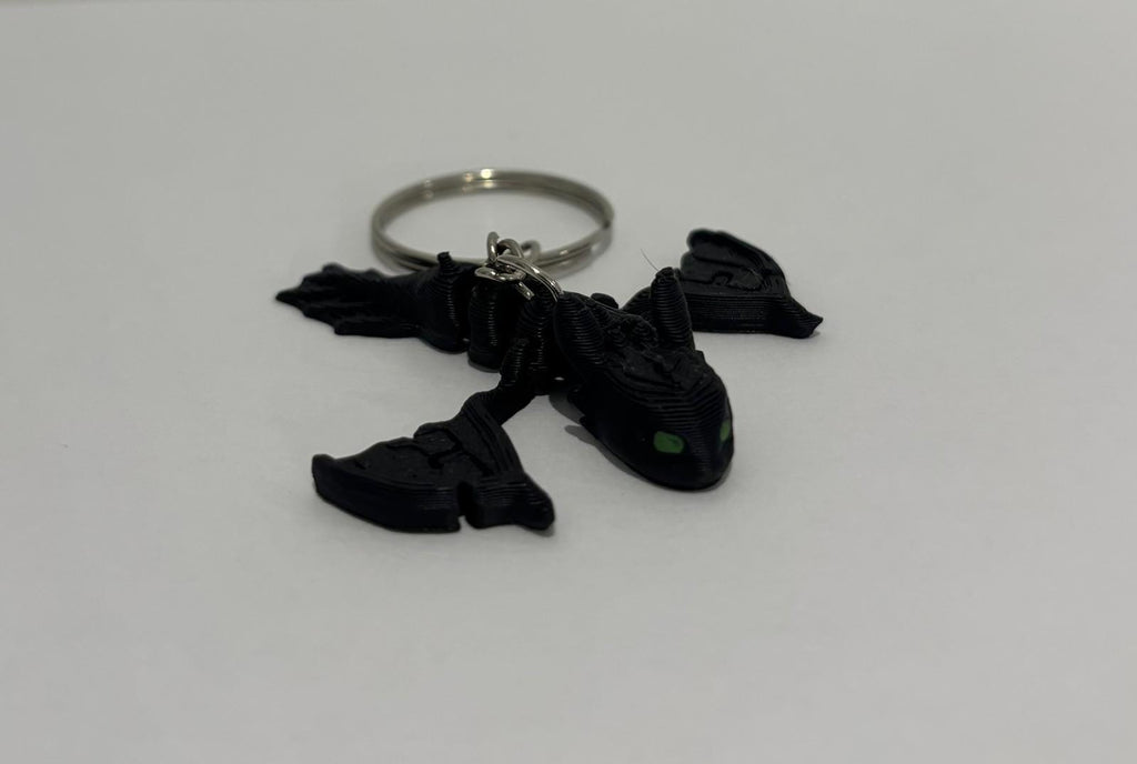 Set de 2 Llaveros Dragón Negro y Blanco – Pareja de Dragones Articulados 3D | Regalo Original y Romántico para Novios o Amistades
